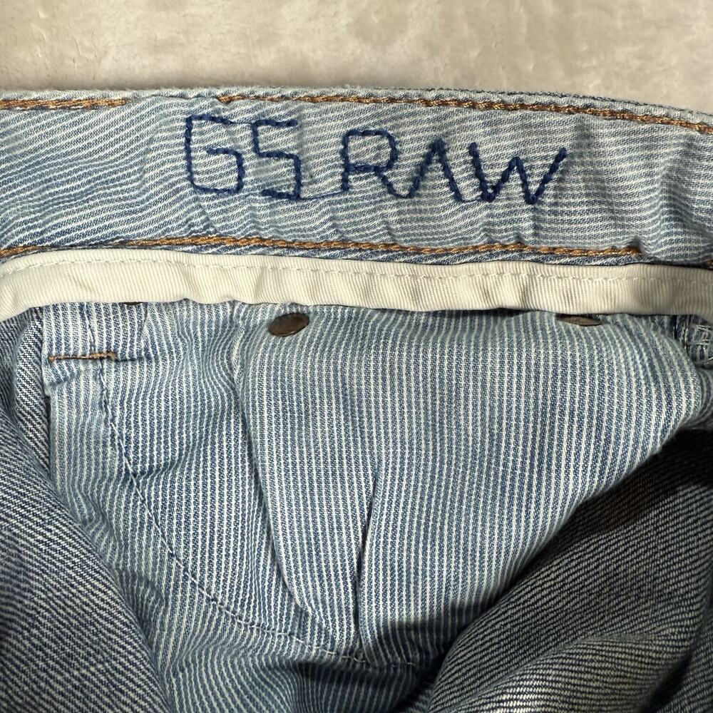 G-Star RAW Jeans GS 3301 Blue Low Rise Straight Button Fly Y2K Men's Size 34x32 - Picture 7 of 10